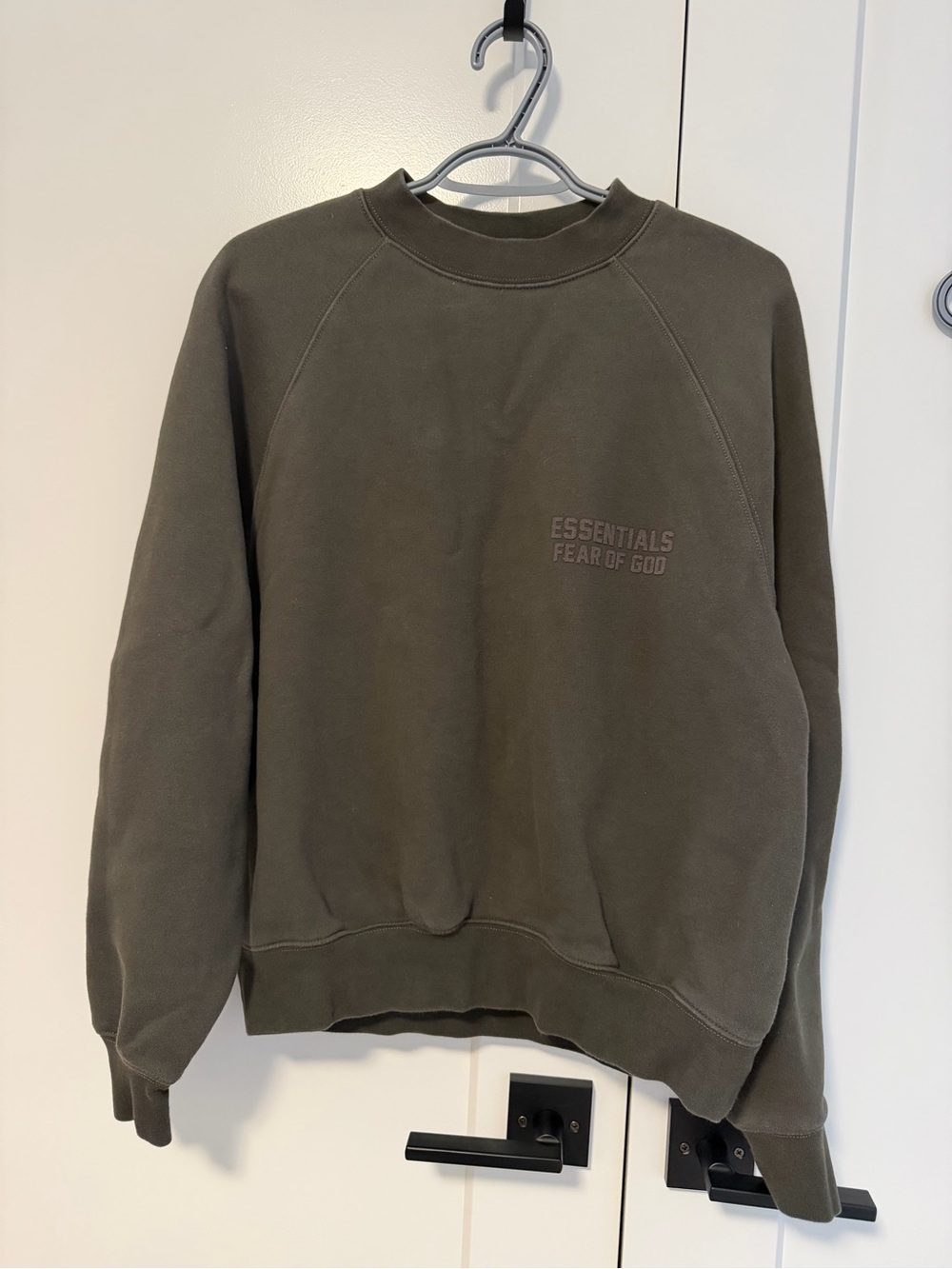 Fear of God Essentials Olive Crewneck Sweatshirt
